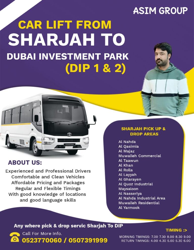 Sharjah to DIP Car lift